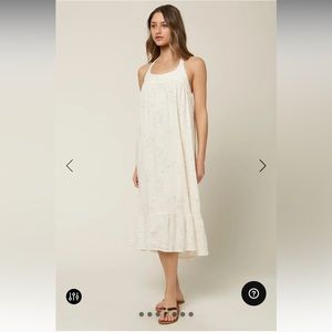 O’Neill Moira midi Dress winter white xl nwt